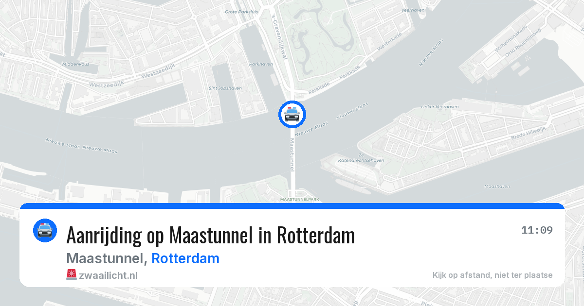 Aanrijding op Maastunnel in Rotterdam — 3 aug 2026