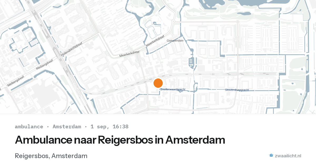 Ambulance naar Reigersbos in Amsterdam — 1 sep 2026