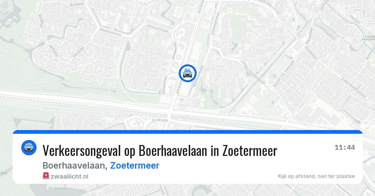 Verkeersongeval op Boerhaavelaan in Zoetermeer — 28 jun 2026