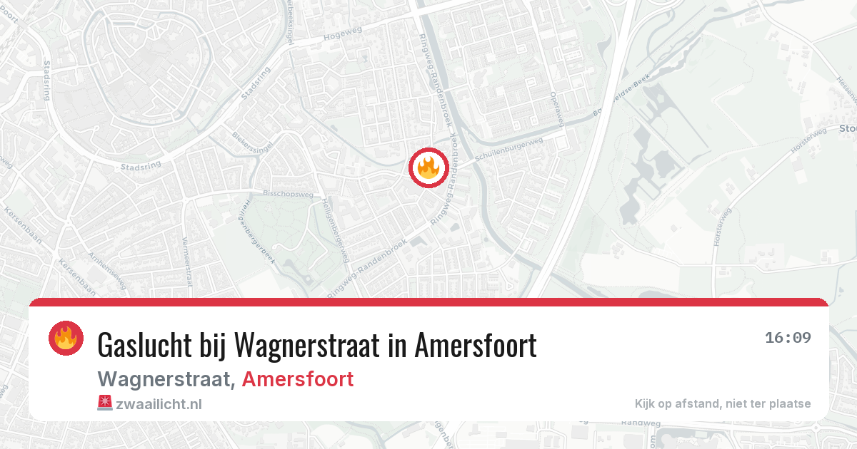 Gaslucht bij Wagnerstraat in Amersfoort — 23 mrt 2026