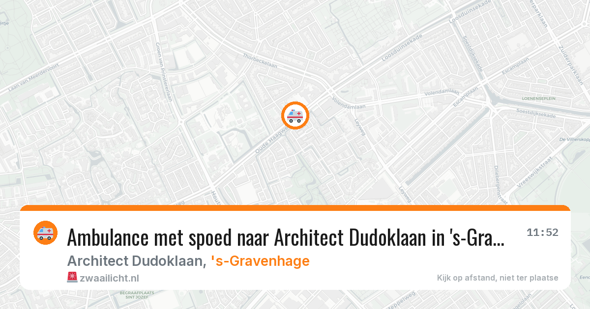 Ambulance met spoed naar Architect Dudoklaan in 's-Gravenhage — 26 apr 2026