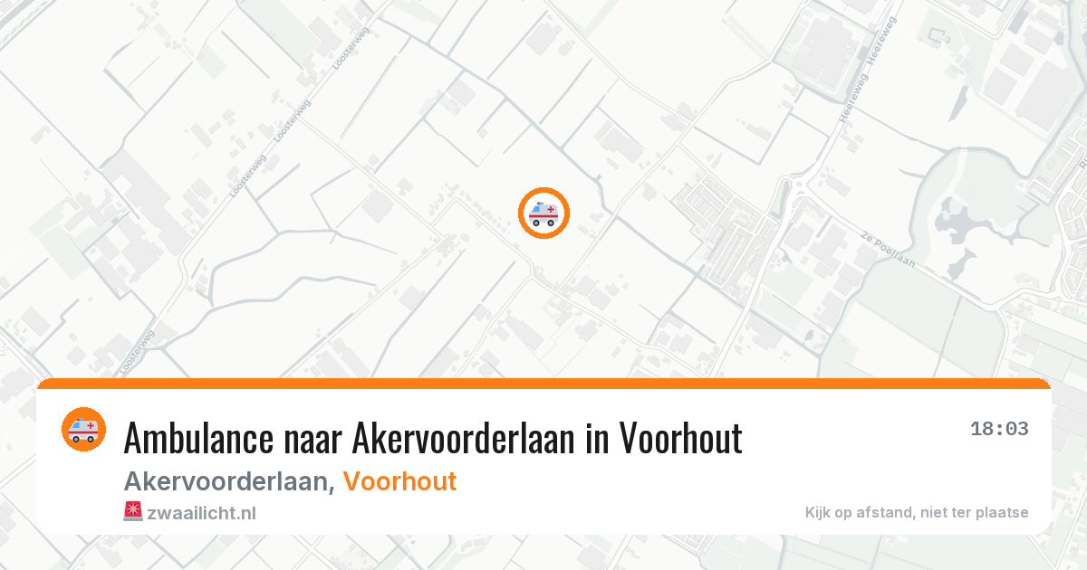 Ambulance naar Akervoorderlaan in Voorhout — 20 jul 2026