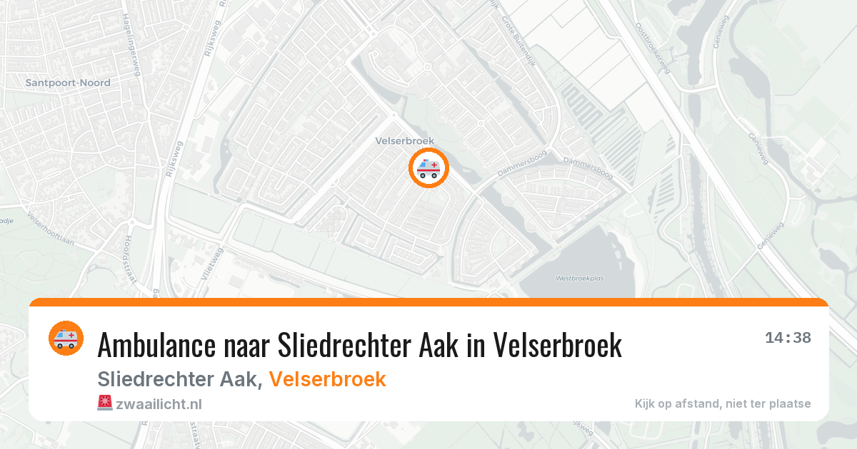Ambulance naar Sliedrechter Aak in Velserbroek — 25 mei 2026