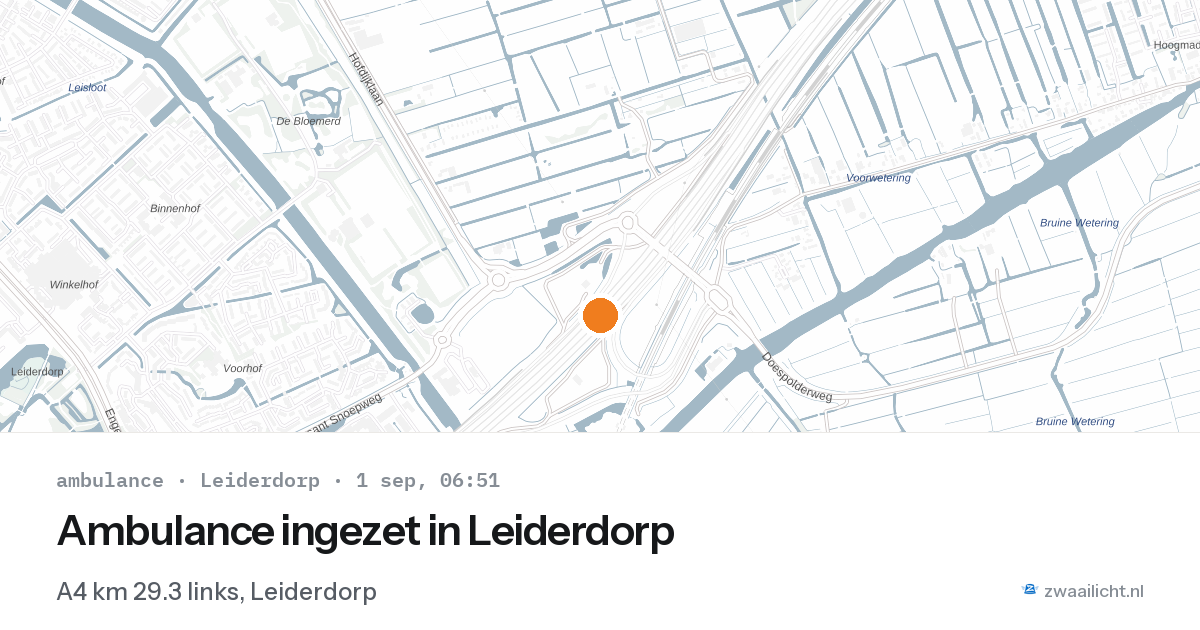 Ambulance ingezet in Leiderdorp — 1 sep 2026