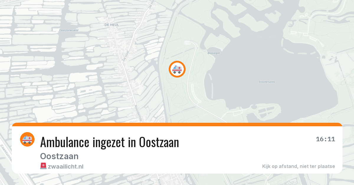Ambulance ingezet in Oostzaan — 11 aug 2026
