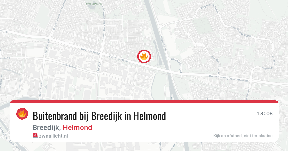 Buitenbrand bij Breedijk in Helmond — 11 apr 2026
