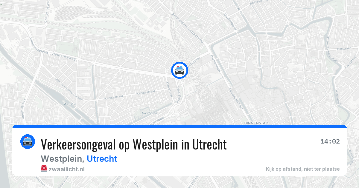Verkeersongeval op Westplein in Utrecht — 13 aug 2026