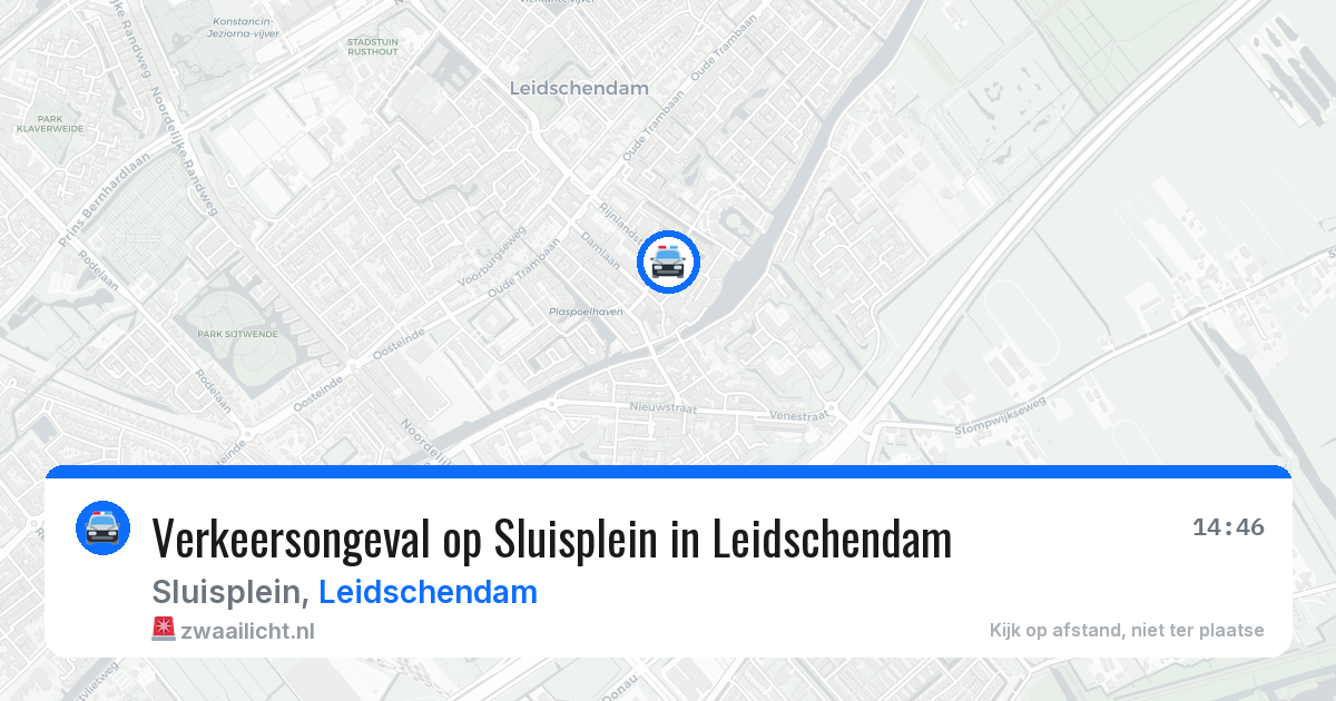 Verkeersongeval op Sluisplein in Leidschendam — 9 aug 2026