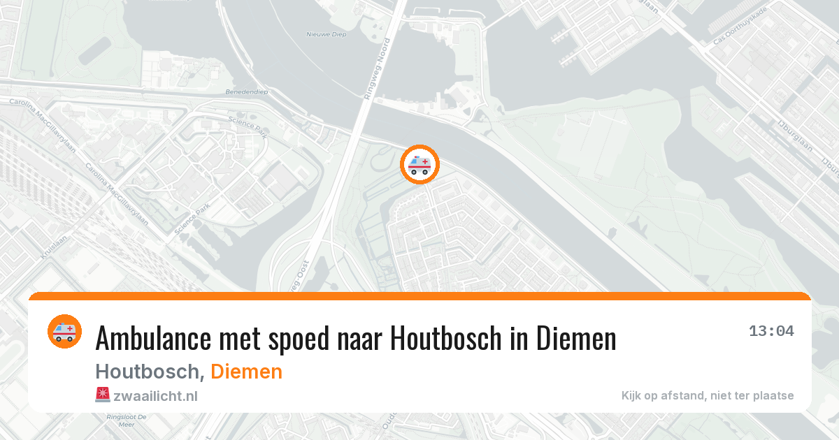 Ambulance met spoed naar Houtbosch in Diemen — 2 jun 2026