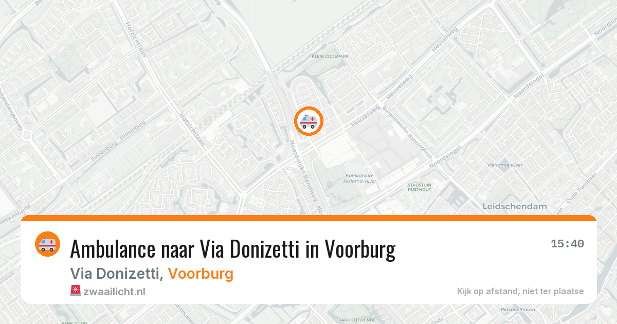 Ambulance naar Via Donizetti in Voorburg — 26 mei 2026