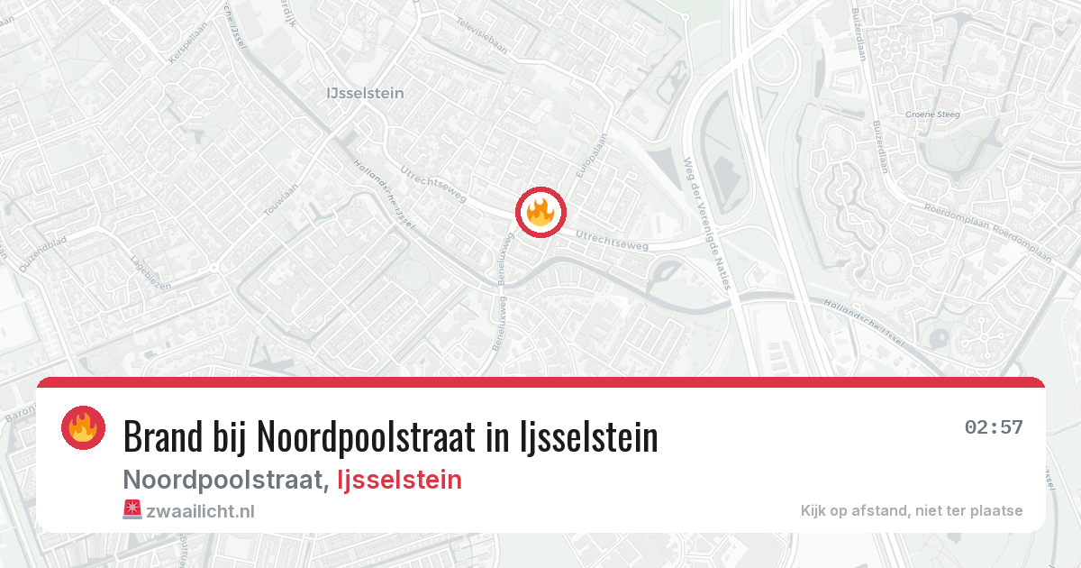 Brand bij Noordpoolstraat in Ijsselstein — 15 mei 2026
