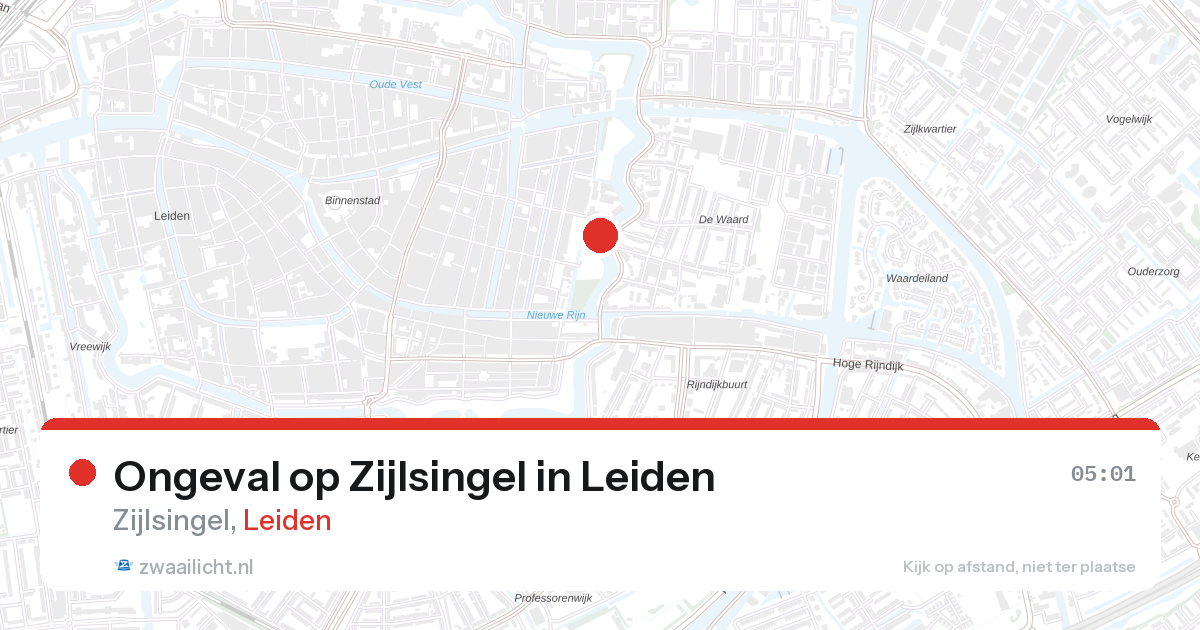 Ongeval op Zijlsingel in Leiden — 13 mrt 2026