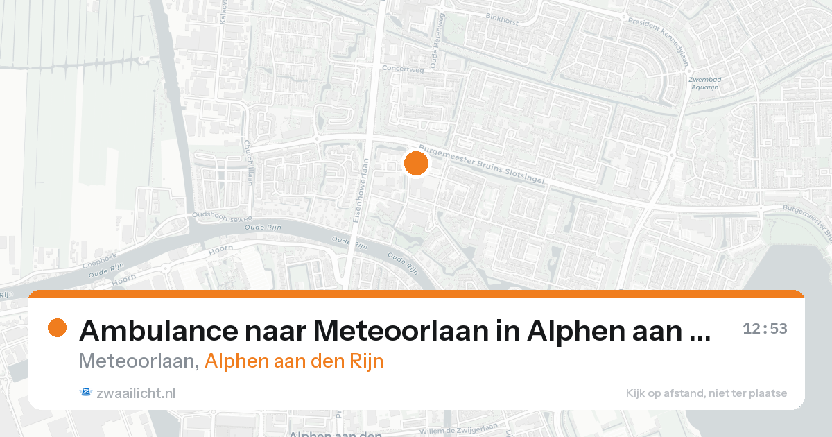 Ambulance naar Meteoorlaan in Alphen aan den Rijn — 5 jul 2026