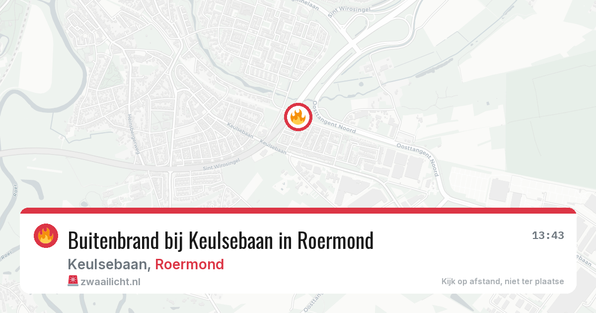 Buitenbrand bij Keulsebaan in Roermond — 18 jul 2026