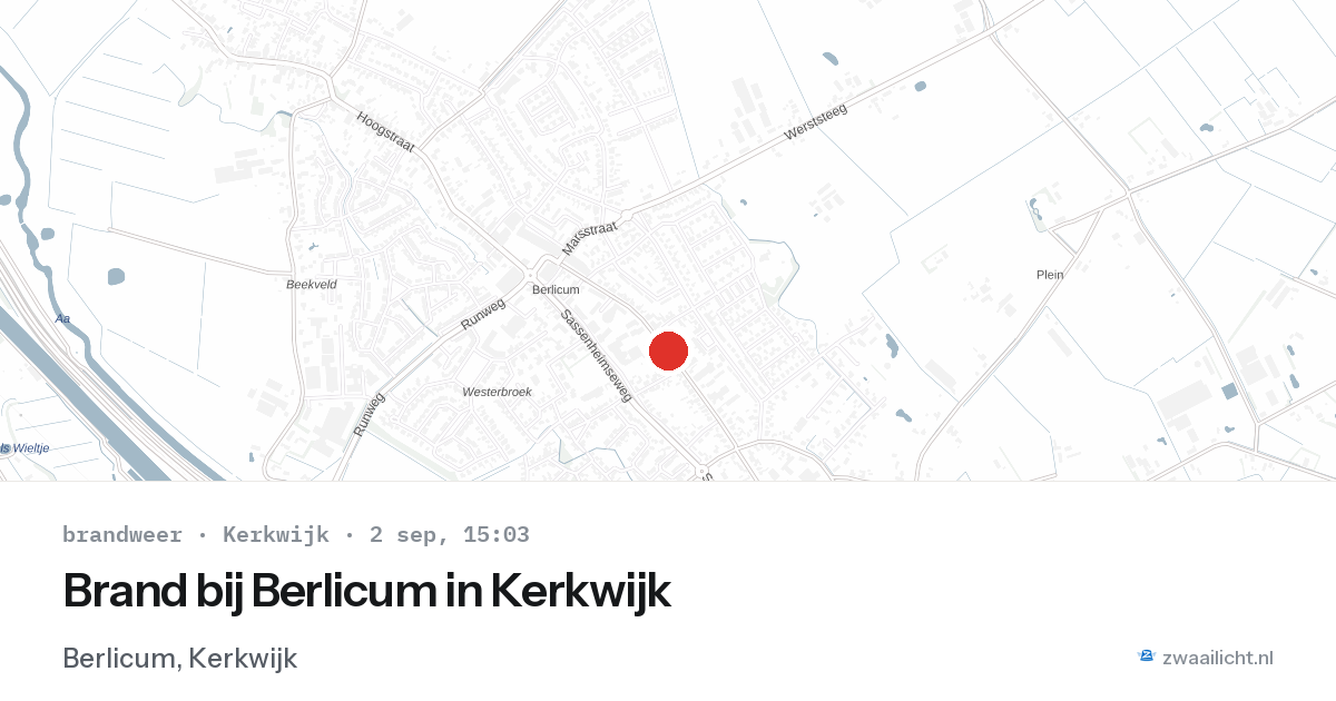 Brand bij Berlicum in Kerkwijk — 2 sep 2026