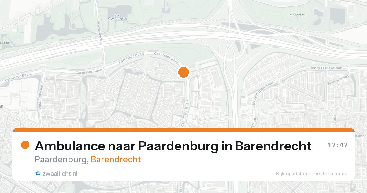 Ambulance naar Paardenburg in Barendrecht — 18 aug 2026