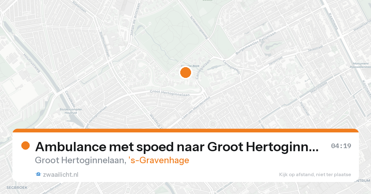 Ambulance met spoed naar Groot Hertoginnelaan in 's-Gravenhage — 8 feb 2026