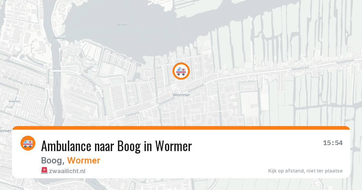 Ambulance naar Boog in Wormer — 8 aug 2026