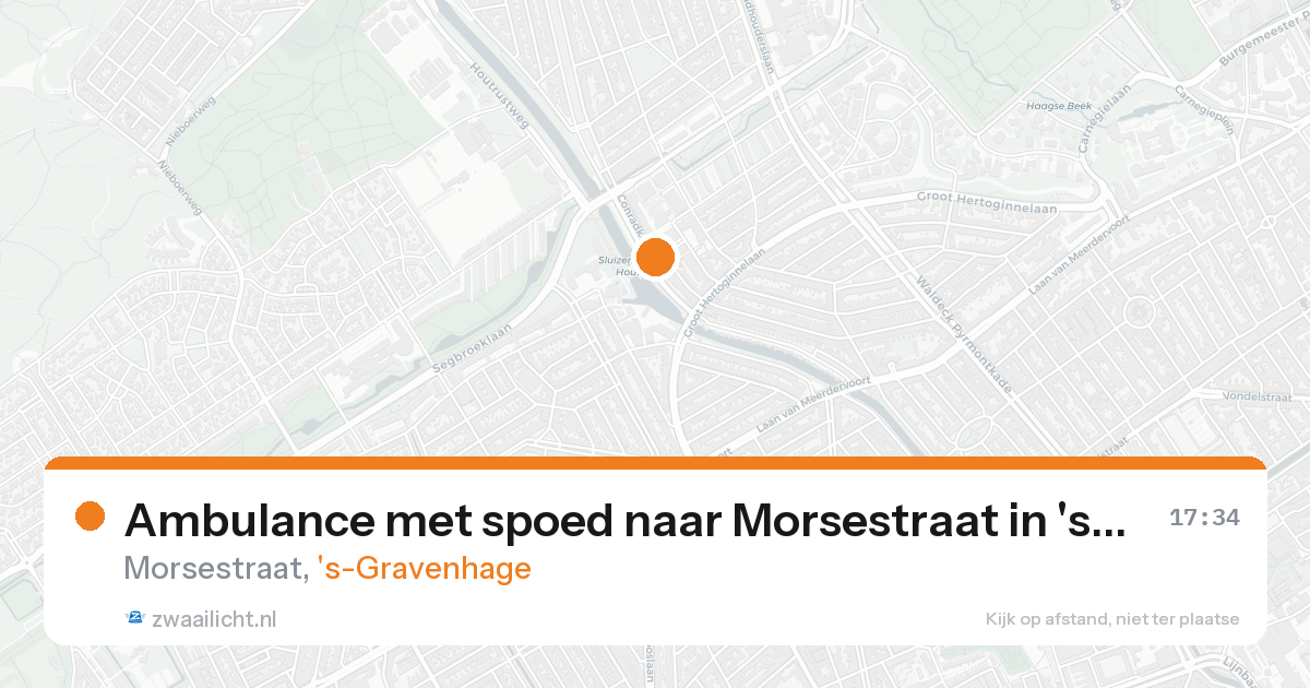 Ambulance met spoed naar Morsestraat in 's-Gravenhage — 20 aug 2026