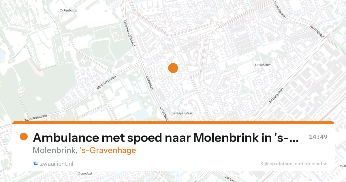 Ambulance met spoed naar Molenbrink in 's-Gravenhage — 27 aug 2026