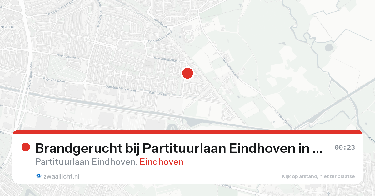 Brandgerucht bij Partituurlaan Eindhoven in Eindhoven — 16 aug 2026