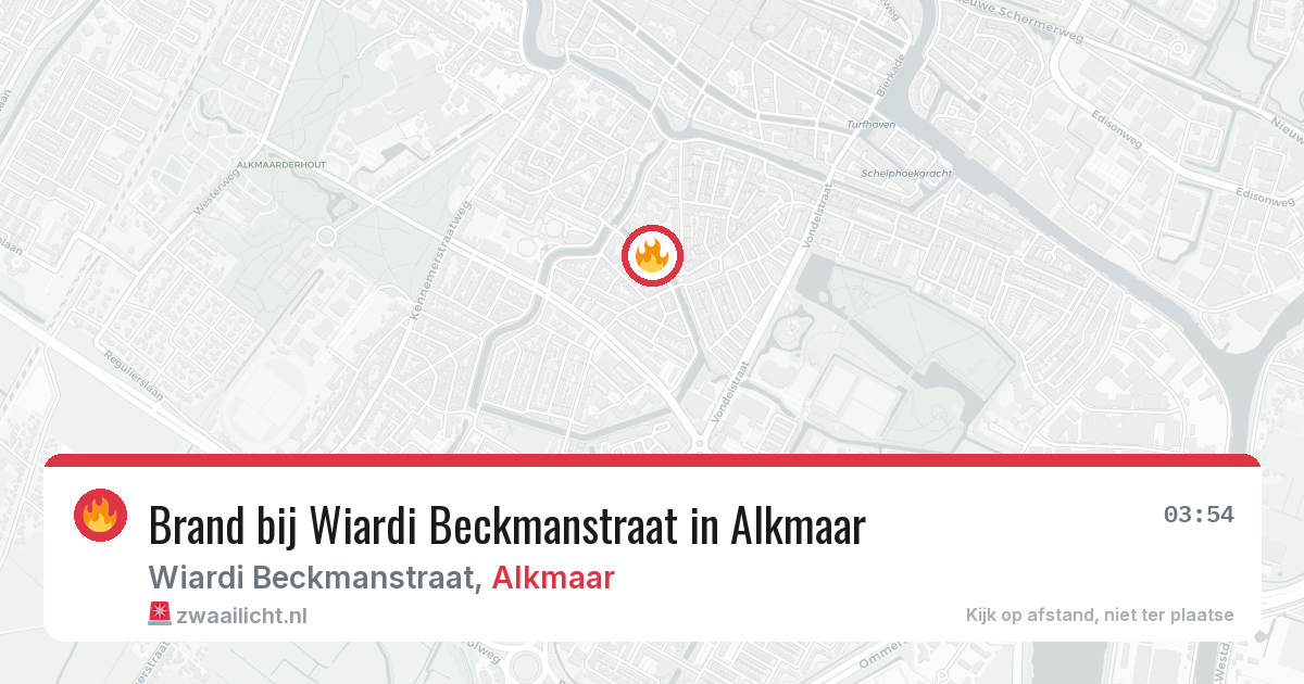 Brand bij Wiardi Beckmanstraat in Alkmaar — 2 mei 2026