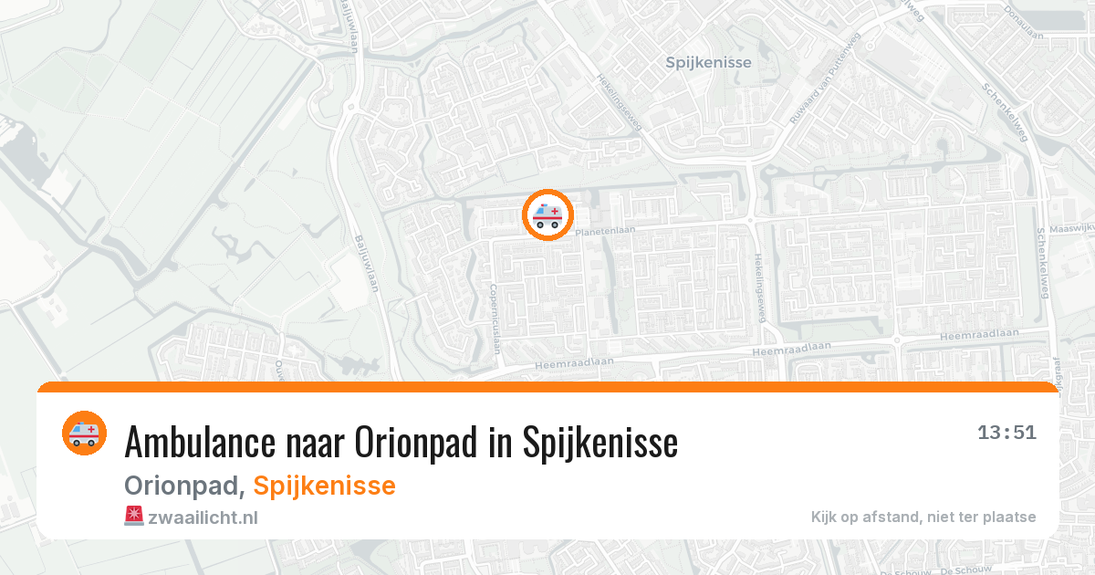 Ambulance naar Orionpad in Spijkenisse — 18 mrt 2026