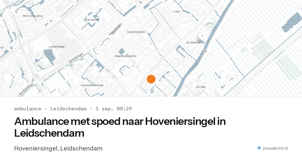 Ambulance met spoed naar Hoveniersingel in Leidschendam — 31 aug 2026