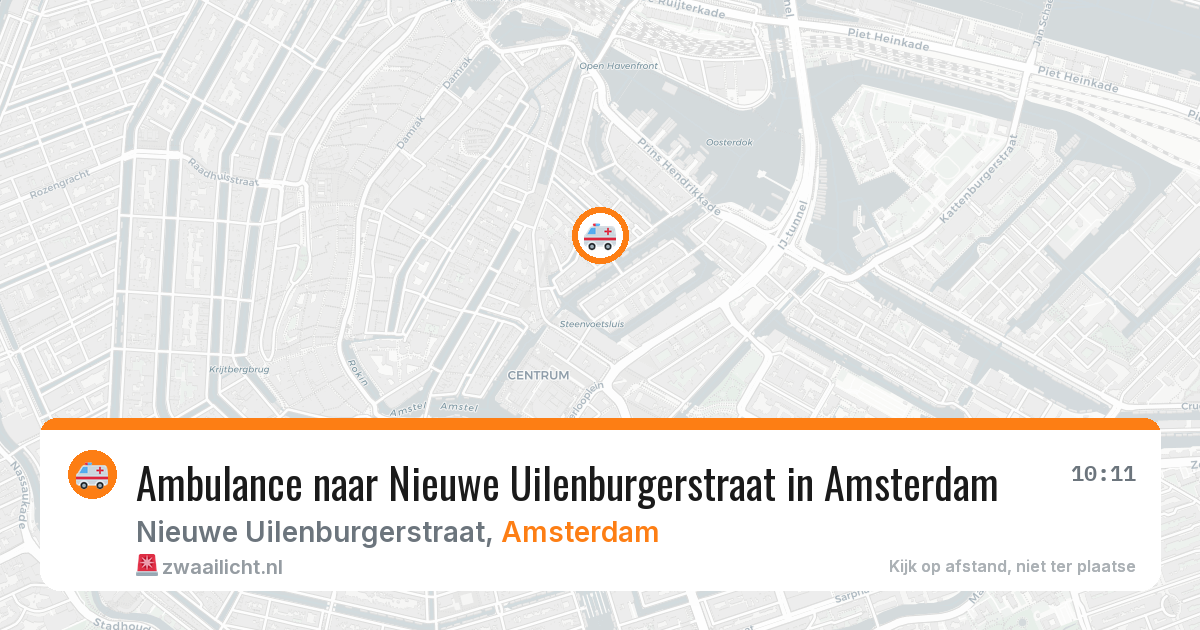 Ambulance naar Nieuwe Uilenburgerstraat in Amsterdam — 6 apr 2026