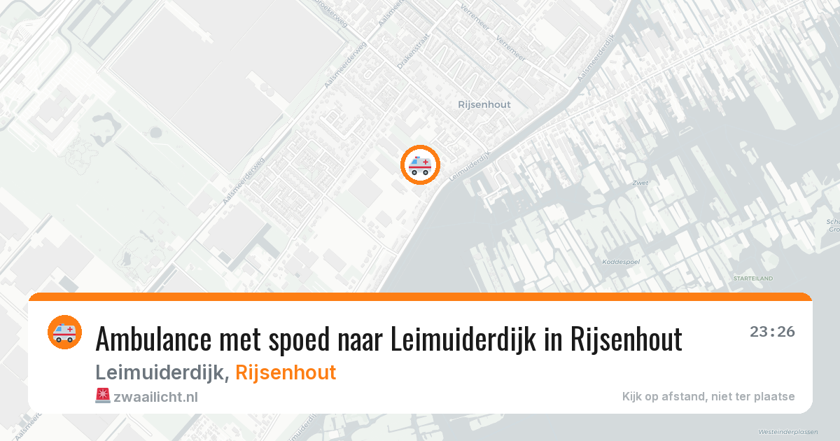Ambulance met spoed naar Leimuiderdijk in Rijsenhout — 10 jul 2026
