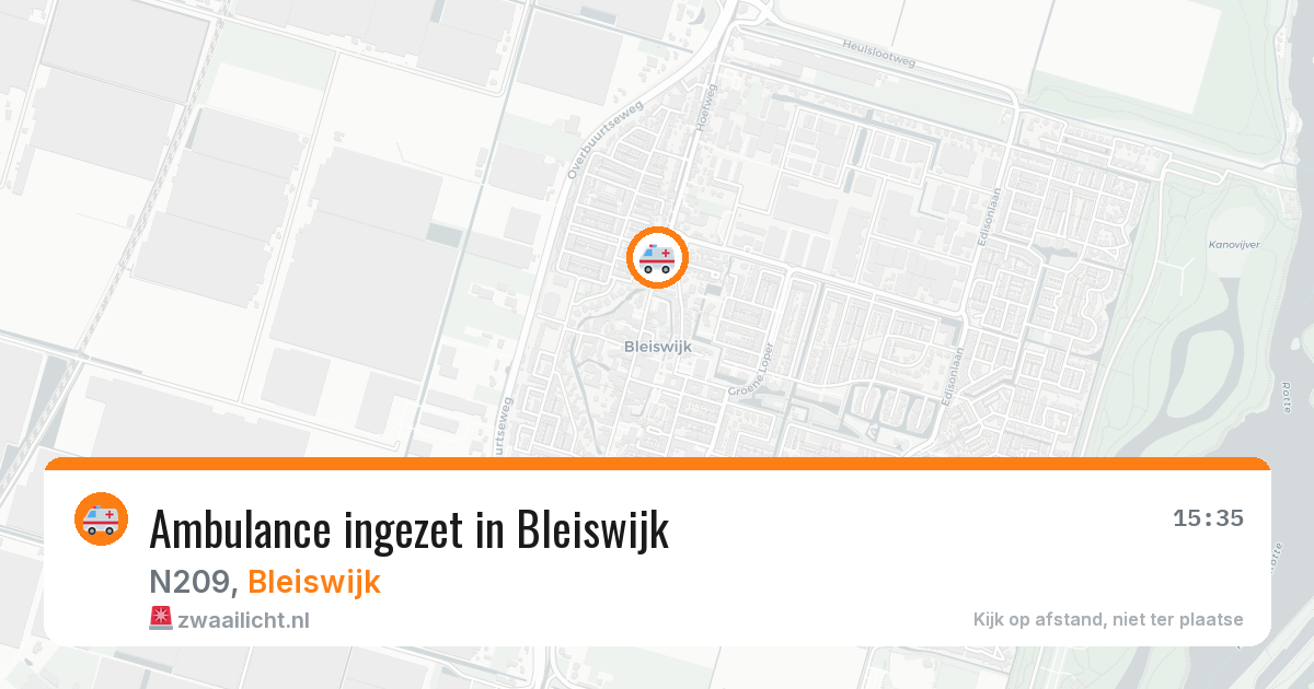 Ambulance ingezet in Bleiswijk — 22 mei 2026
