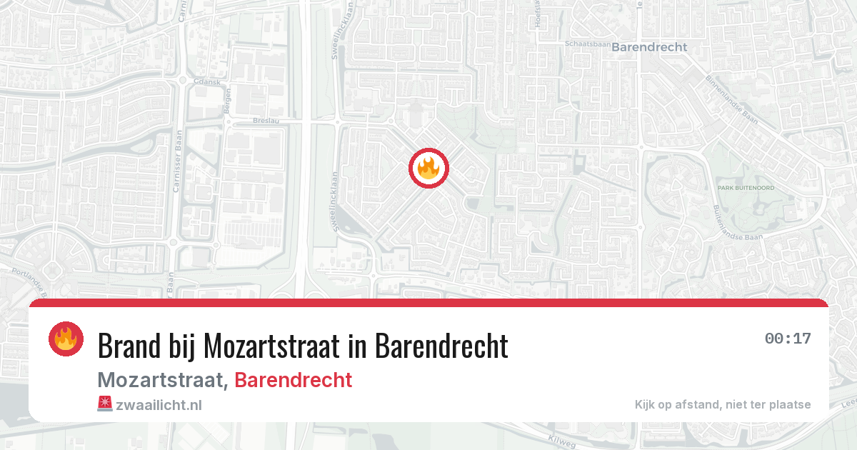 Brand bij Mozartstraat in Barendrecht — 23 mei 2026