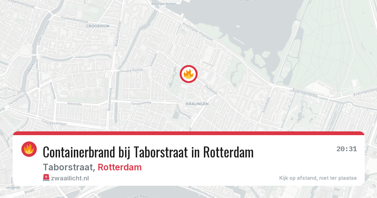 Containerbrand bij Taborstraat in Rotterdam — 28 mei 2026