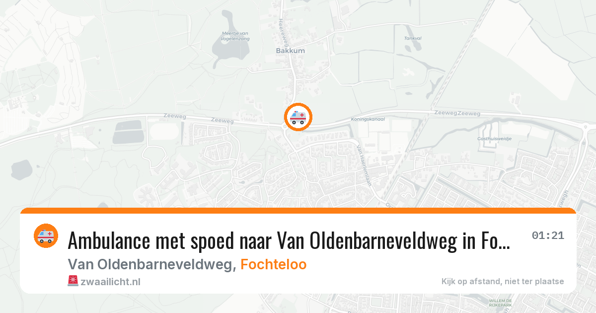 Ambulance met spoed naar Van Oldenbarneveldweg in Fochteloo — 10 apr 2026