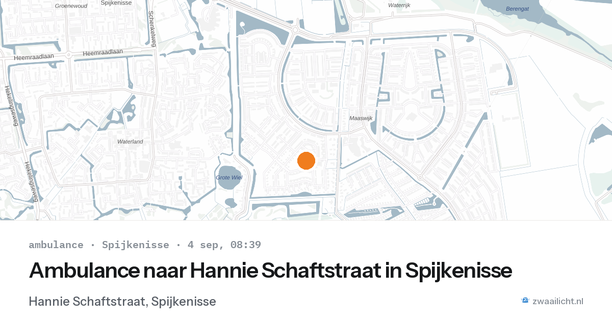 Ambulance naar Hannie Schaftstraat in Spijkenisse — 4 sep 2026