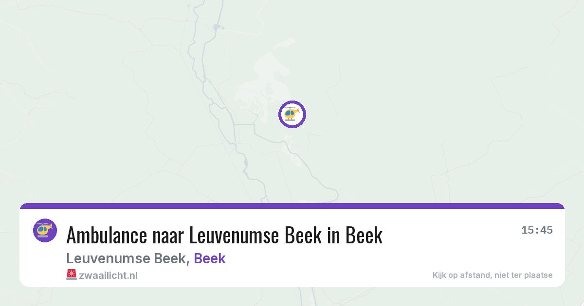 Ambulance naar Leuvenumse Beek in Beek — 5 aug 2026