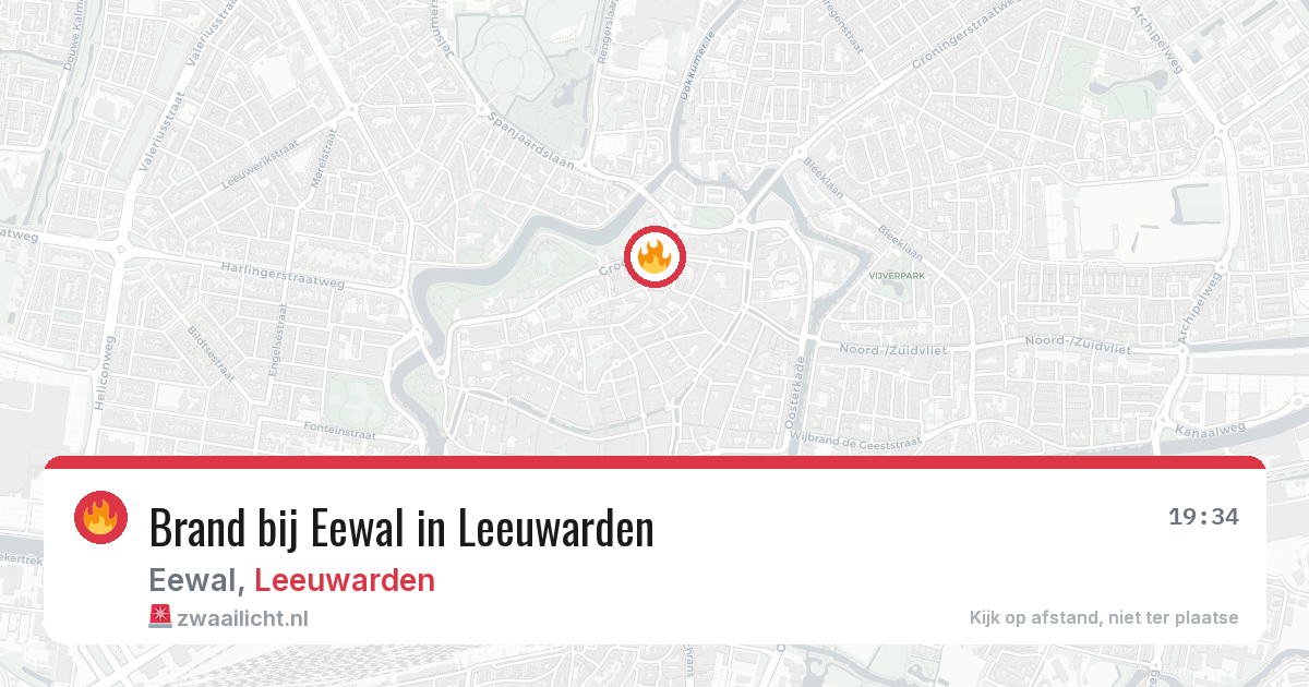 Brand bij Eewal in Leeuwarden — 9 jun 2026