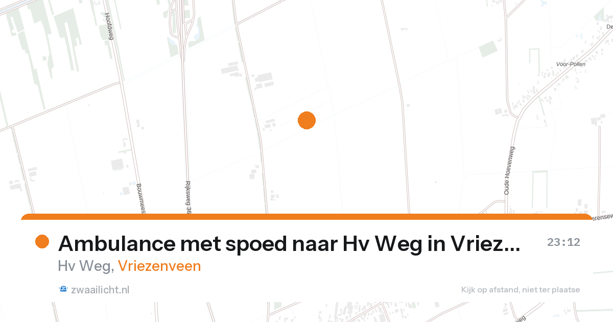 Ambulance met spoed naar Hv Weg in Vriezenveen — 24 aug 2026
