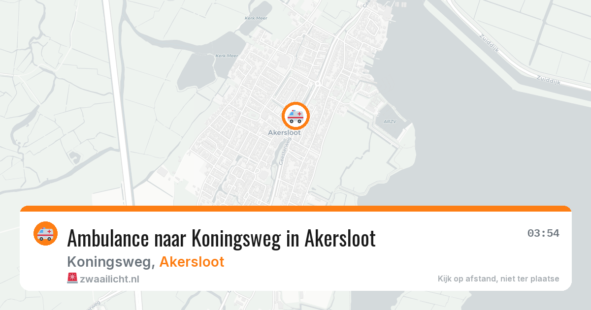 Ambulance naar Koningsweg in Akersloot — 1 jul 2026