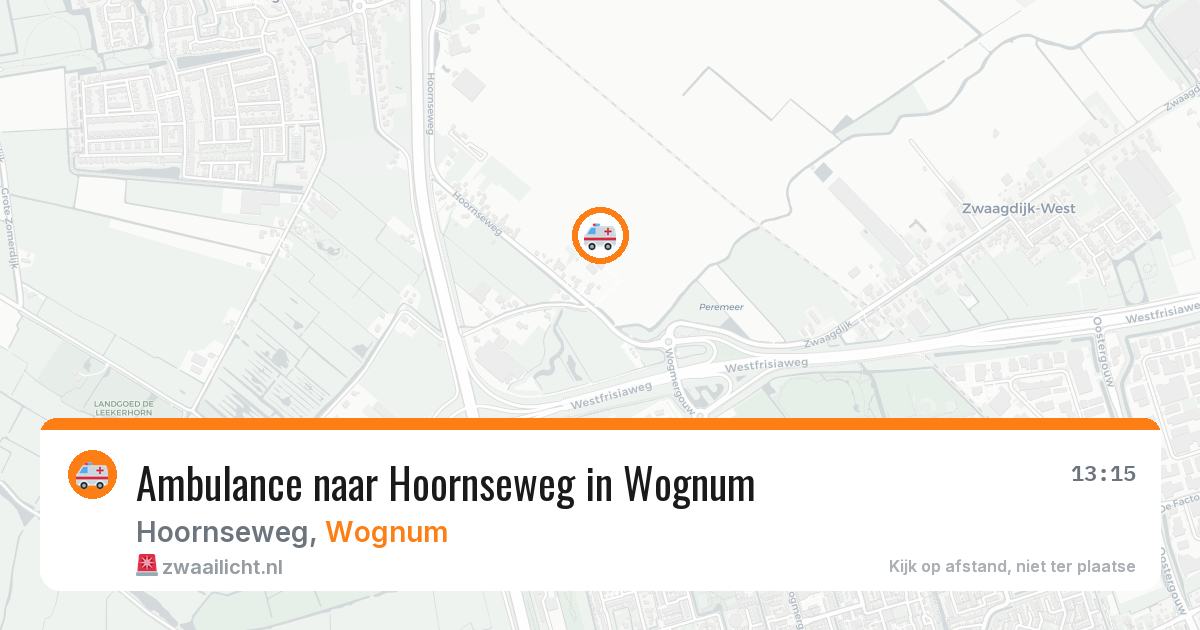 Ambulance naar Hoornseweg in Wognum — 20 jul 2026