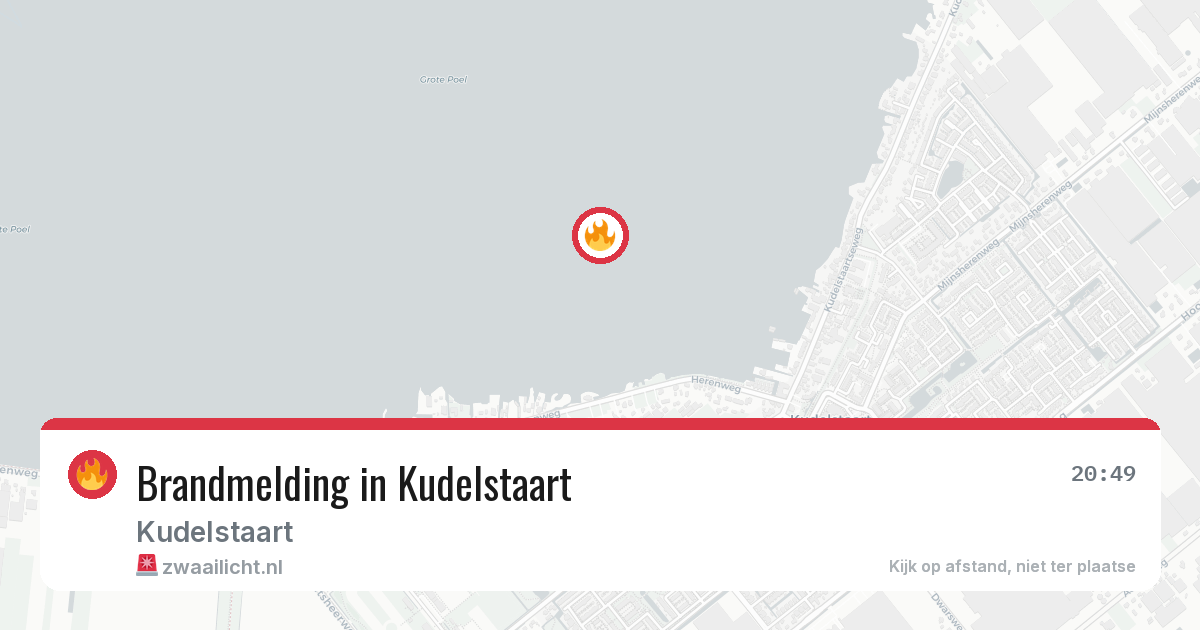 Brandmelding in Kudelstaart — 10 aug 2026