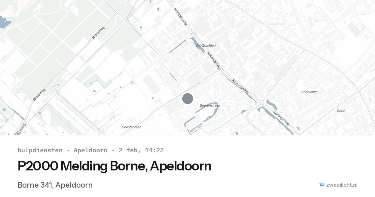 P2000 Melding Borne, Apeldoorn — 2 feb 2026