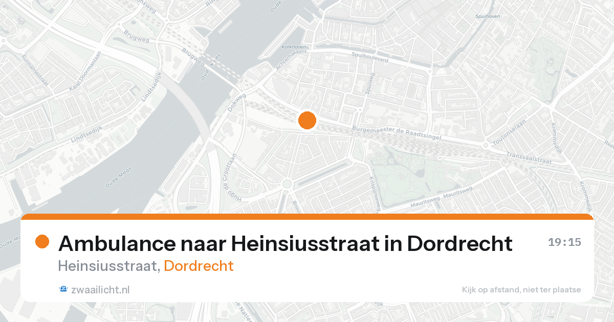 Ambulance naar Heinsiusstraat in Dordrecht — 19 aug 2026