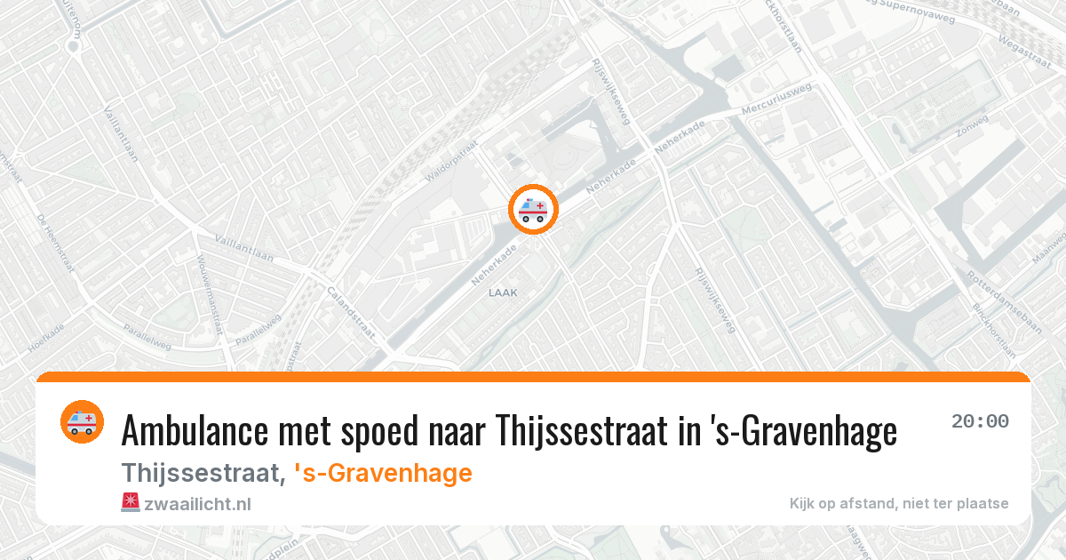 Ambulance met spoed naar Thijssestraat in 's-Gravenhage — 20 mei 2026
