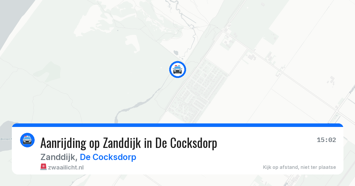 Aanrijding op Zanddijk in De Cocksdorp — 9 jun 2026