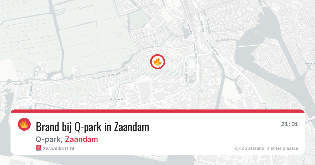 Brand bij Q-park in Zaandam — 19 mei 2026