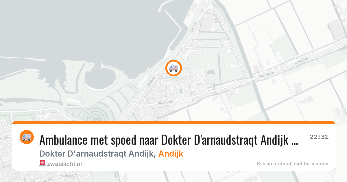Ambulance met spoed naar Dokter D'arnaudstraqt Andijk in Andijk — 26 jun 2026