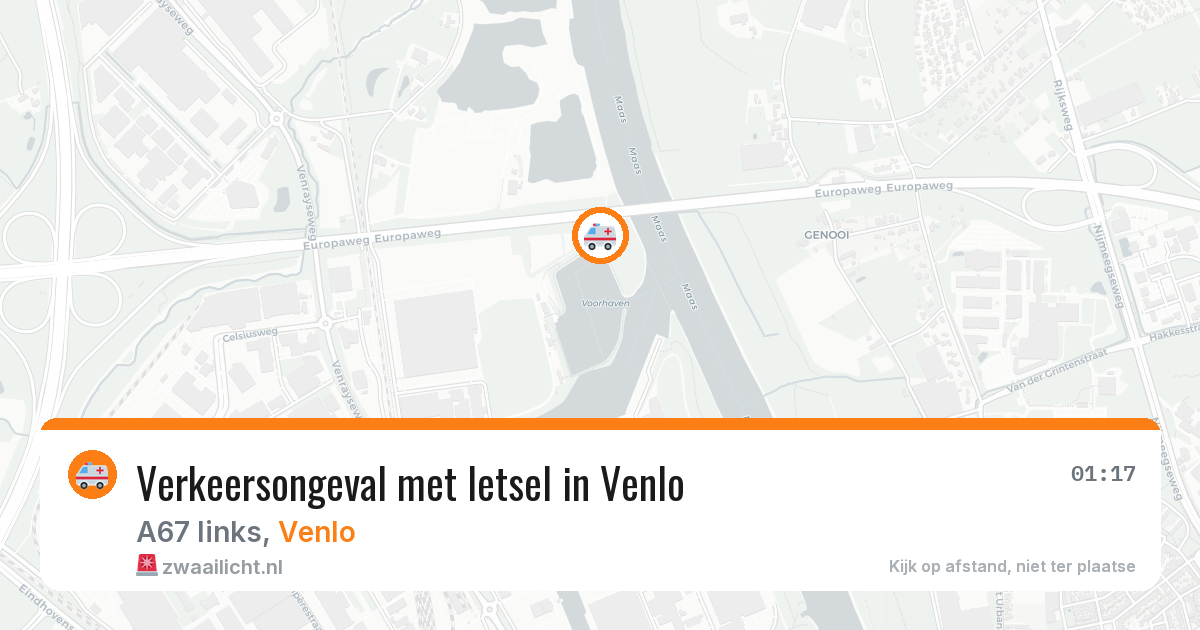 Verkeersongeval met letsel in Venlo — 6 jun 2026