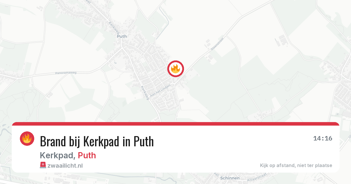 Brand bij Kerkpad in Puth — 29 jun 2026