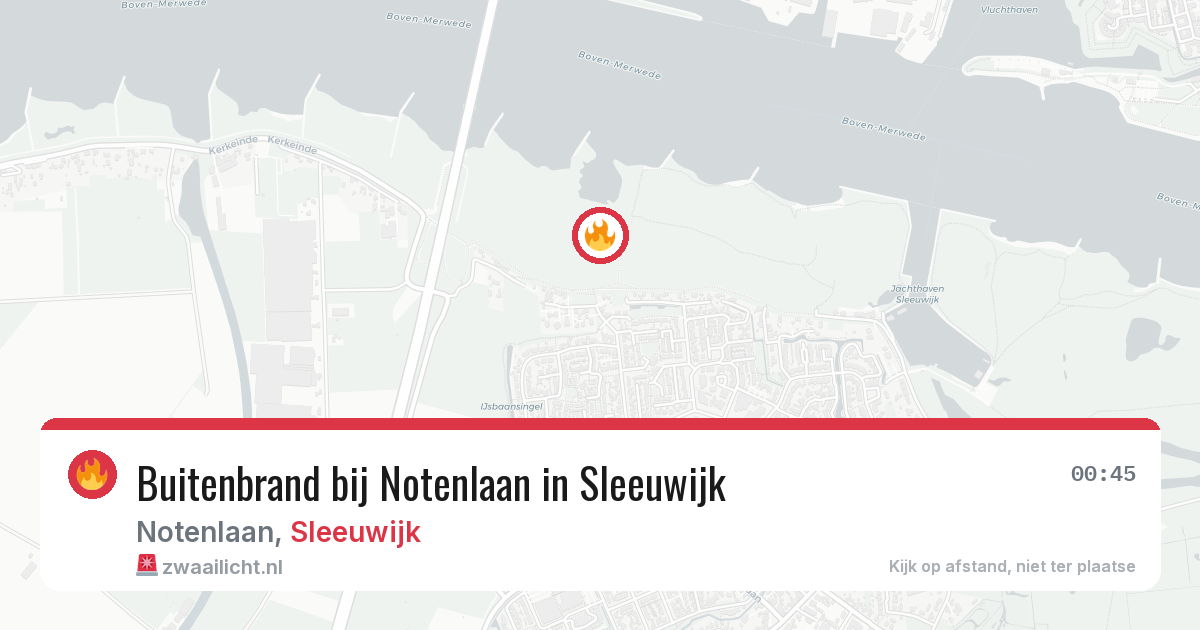 Buitenbrand bij Notenlaan in Sleeuwijk — 15 mei 2026